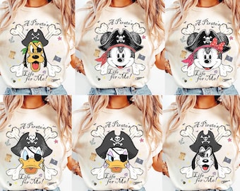 Vintage Disneyland Mickey and Friends Pirates Shirt, Yo Ho Yo Ho A Pirate's Life For Me,Pirates of the Caribbean Tee,Disneyland Cruise Shirt