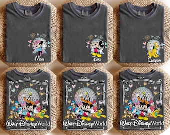 Custom Retro Walt Disneyland World 2 Sides Shirt, Mickey and Friends, Custom Name Disneyland 2026, Personalized Disneyworld Matching Tee