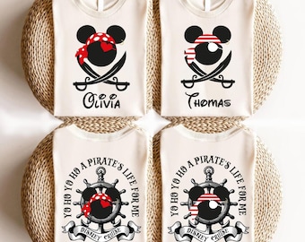 Custom Yo Ho Ho Pirate's Life For Me Shirt, Disneyland Couple Cruising Trip Tee, Disneyland Pirate Cruise, Mickey & Minnie Pirate Shirt