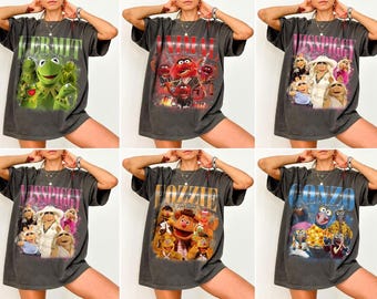 Retro Bootleg Disneyland The Muppets Characters Shirt, Retro The Muppets Show, Disneyland Family Trip Tee,Kermit Miss Piggy Gonzo Animal Tee