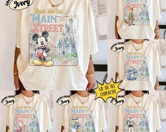 Custom Disneyland On Main Street Shirt, Mickey And Friends Shirt, Disneyworld Trip Shirt, Disneyland Family Matching 2026 Shirts