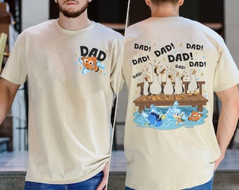 Camiseta de Pixar Buscando a Nemo con diseño de gaviota para mamá y papá, camiseta de Buscando a Nemo para papá, camiseta personalizada de Disneyland WDW para papá, regalo para el Día del Padre.