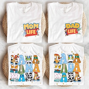 Disneyland Toy Story Mom Dad Shirt, Toy Story Mom Dad Life Tee, Mother and Father Gift Shirt, Toy Story Family, Disneyland Family Trip Shirt 画像 1