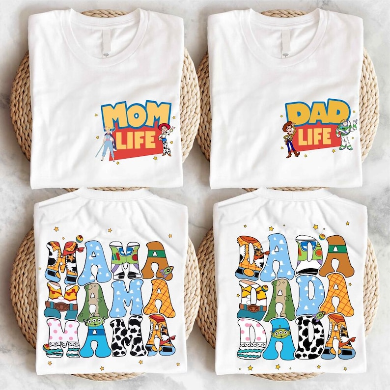 Disneyland Toy Story Mom Dad Shirt, Toy Story Mom Dad Life Tee, Mother and Father Gift Shirt, Toy Story Family, Disneyland Family Trip Shirt 画像 1