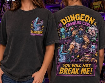 Camiseta "No me romperás", camiseta de Carl de Dungeon Crawler, camiseta de la princesa Donut, regalo para fans de LitRPG, camiseta para lectores de fantasía, merchandising de BookTok, camiseta para gamers