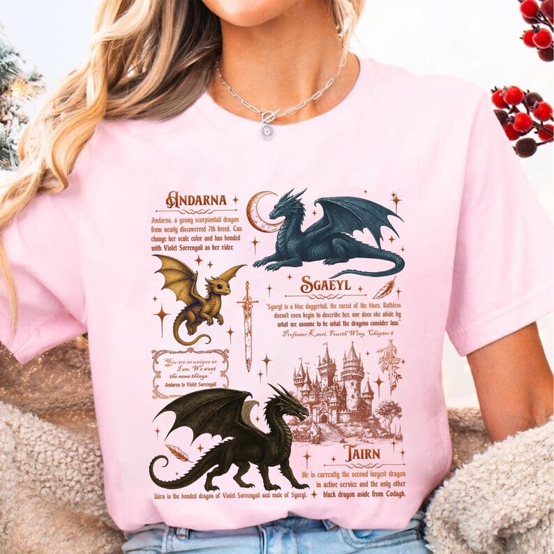 Fourth Wing Quest Squad Shirt, Basgiath War College Shirt, Ridoc Tee, Dragon Rider Shirt, Rebecca Yarros, Fourth Wing, Violet Sorrengail Bild 7