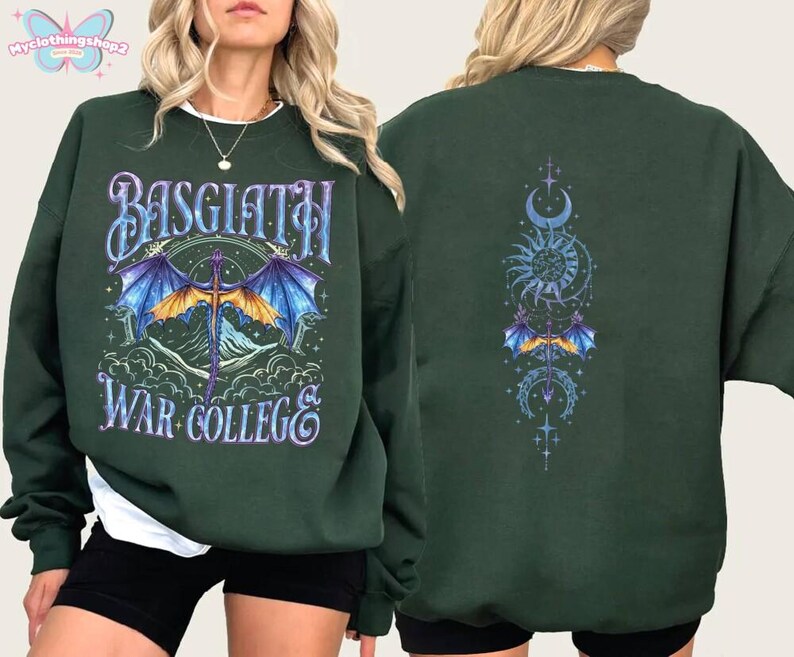 Basgiath War College Dragon Shirt, Fourth Wing Dragon Rider Shirt, Tairn Andarna Tee, Onyx Storm Gift for Fantasty Reader, Gift For Bookish image 2