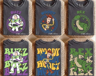 Camiseta retro de cuadros de Toy Story 2: camiseta a cuadros para viaje familiar, camiseta para viaje familiar 2026