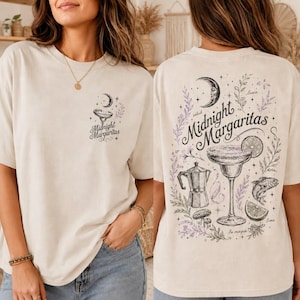 Camiseta de Magia Práctica, Camiseta Margaritas de Medianoche, Top de Tequila con Cóctel de Bruja, Camiseta de Halloween, Camiseta de Sally Gillian Owens, Regalo de Halloween