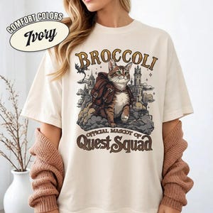 Fourth Wing Broccoli Quest Squad Bookish Shirt, Onyx Storm Shirt, Fourth Wing Quest Squad Shirt, Romantasy Gift For Book Lover, Reader Gift immagine 1