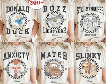 Disneyland All Characters Shirt, Pixar Toy Story Disneyland Princess Mickey and Friends Inside Out Monsters Inc Shirt, Disneyland Trip Shirt