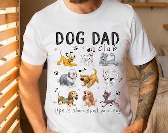 Retro 90s DisneyDogs Dad Shirt, Dog Mom Dog Dad Club Tee, Dogs Lover Gift, Disneyland Family Trip Outfit, Father's Day Gift