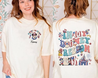 Disneyland Mickey & Friends, Happy 4th Of July Tee, In My DisneyFreedom Era, American Patriotic Tee, Independence Day, Fourth Of July Shirt