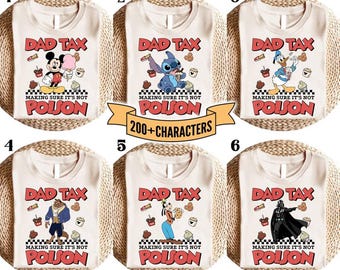 Camiseta divertida de impuestos para papá, regalo para asegurarme de que no sea veneno, divertida camiseta de impuestos para papá de DisneyDad, regalo de cumpleaños para papá, camiseta con chistes para papá