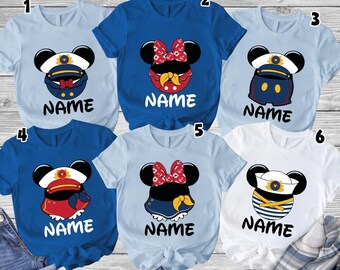 Custom Name Disneyland Cruise Shirt, Mickey Minnie Sailor Cruise Matching, Disneyland Family Cruise Trip, Disneyland Pirate Shirt