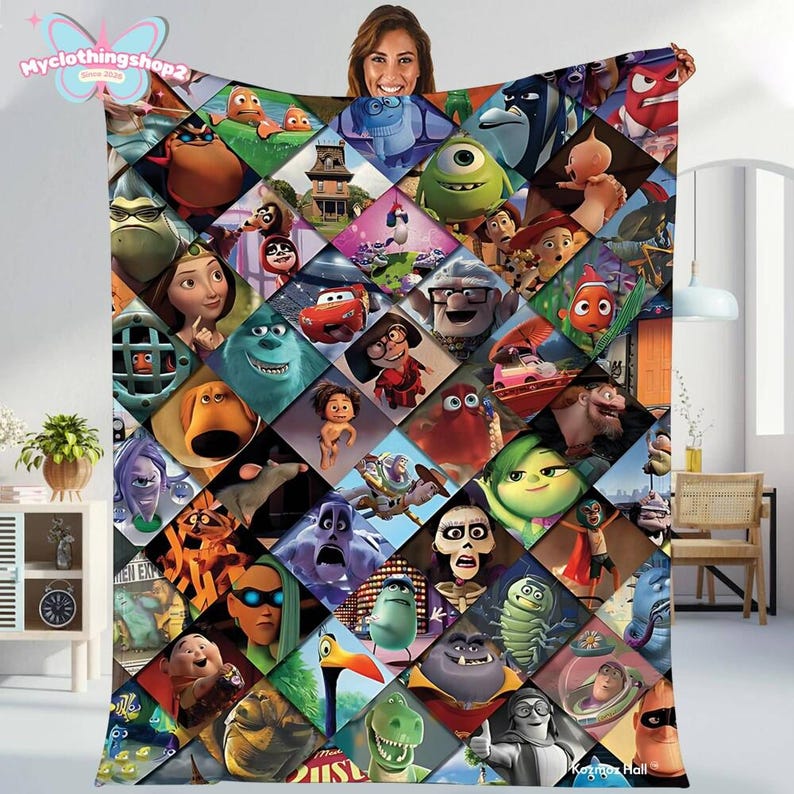 Manta polar de Disneyland, Mickey y sus amigos, Toy Story, Del revés, Regalo de Pixar Magic Kingdom, Manta para sofá imagen 1