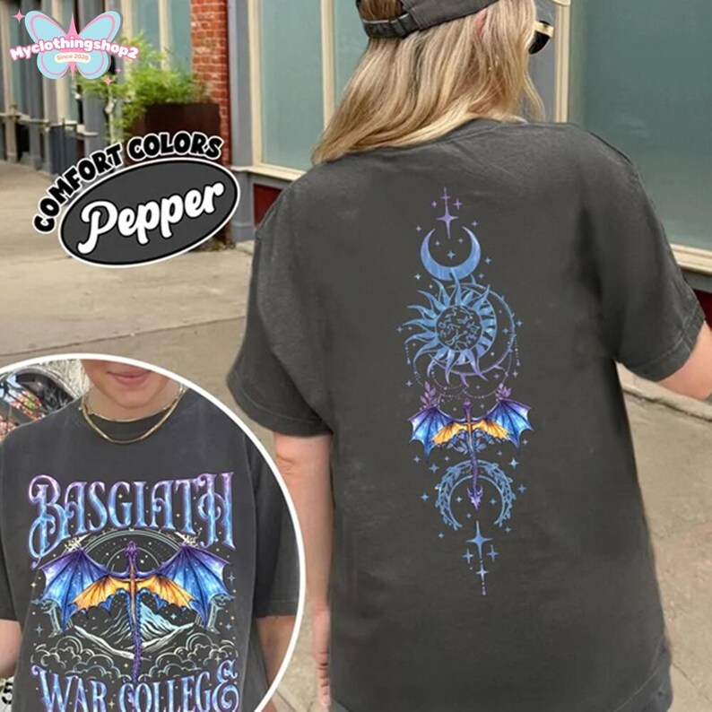 Basgiath War College Dragon Shirt, Fourth Wing Dragon Rider Shirt, Tairn Andarna Tee, Onyx Storm Gift for Fantasty Reader, Gift For Bookish image 4