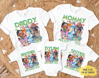 Personalized Name Age Zootopia 2 Birthday Shirt, Disneyland Judy Hopps Nick Wilde Gary De'Snake Birthday Present Gift, Disneyland Family Tee