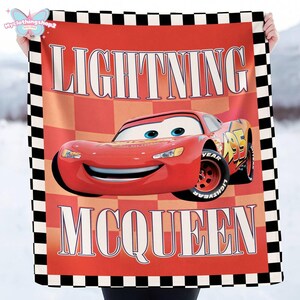 Personalized Disneyland Cars Character blanket, Lightning McQueen Tow Mater Throw Blanket,Disneycars blanket, Birthday Boy Girl Gift blanket image 4
