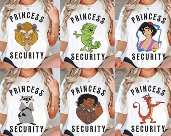 Disneyland All Characters Princess Security T-shirt, Disneyland Olaf Maui Beast Aladdin Grumpy Father Matching Shirt, Father's Day Gifts