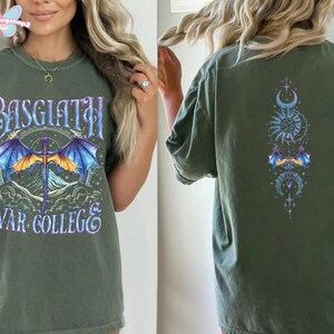 Basgiath War College Dragon Shirt, Fourth Wing Dragon Rider Shirt, Tairn Andarna Tee, Onyx Storm Gift for Fantasty Reader, Gift For Bookish image 3