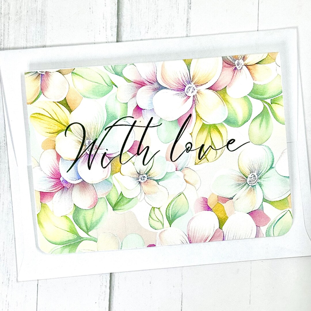 Watercolor Floral Thank You Cards Set | Blank Cottage Stationery With ...