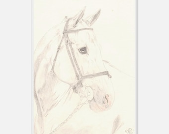 Hand-Drawn Fine Art Print on Museum-Quality Matte Paper, Wooden Framed by Daniela Fogaça