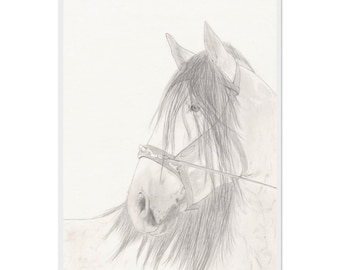 Hand-Drawn Fine Art Print on Museum-Quality Matte Paper, Wooden Framed by Daniela Fogaça