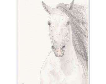 Hand-Drawn Fine Art Print on Museum-Quality Matte Paper, Wooden Framed by Daniela Fogaça
