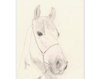 Hand-Drawn Fine Art Print on Museum-Quality Matte Paper, Wooden Framed by Daniela Fogaça