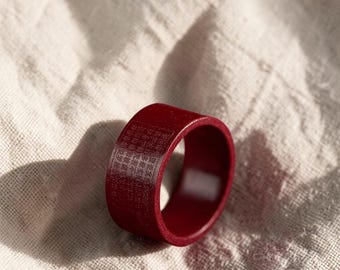Carved Cinnabar Ring | Mount Putuo Blessed, Heart Sutra or Om Mani Padme Hum