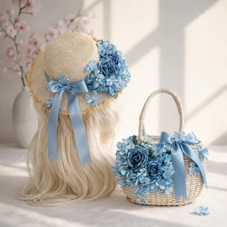 Spring Staw Hat Summer Spring Straw Hat for Women, Vintage Floral Beach Sun Hat ...
