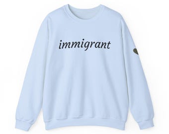 d'immigrants | Texte, accent coeur, coude