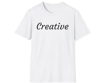 T-shirt à inscription créative | T-shirt, Word Art minimaliste