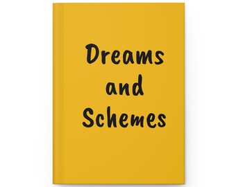 Journal des rêves et des projets | Couverture rigide jaune mat, citation motivante