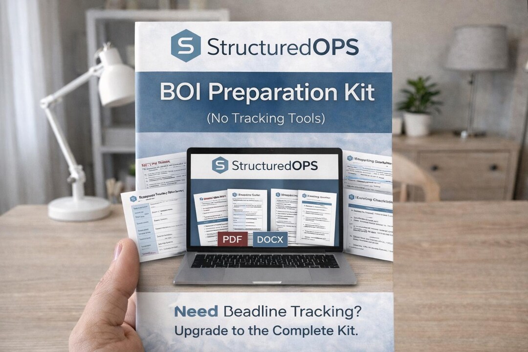 Boi Statement.pdf BOI Preparation Kit | Fincen BOI Reporting Templates | Corporate ...