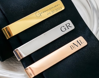 Personalized Men's Tie Bar Custom Engraved Tie Bar Stainless Steel Tie Clip Father's Day Gift Personalized Gift for Men Wedding, Anniversary