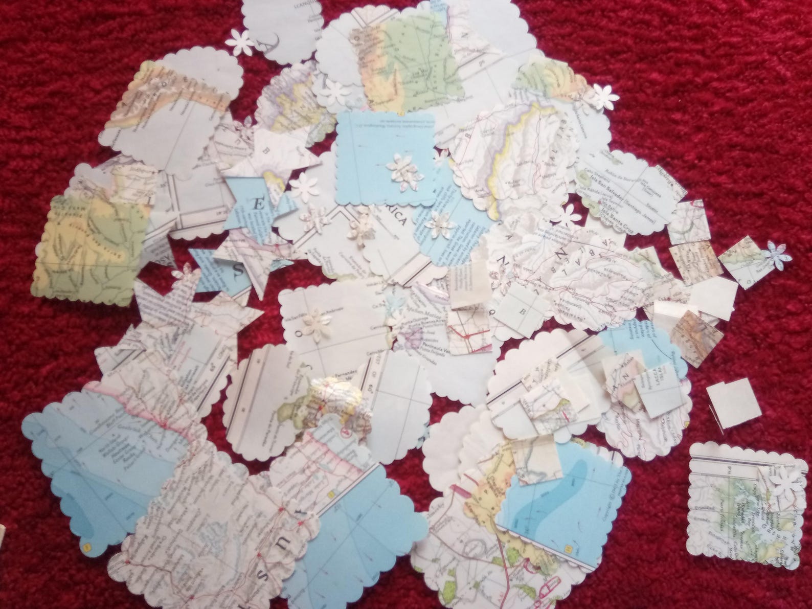 30 Pcs Map Cutouts From True Vintage Maps Multiple Listing - Etsy