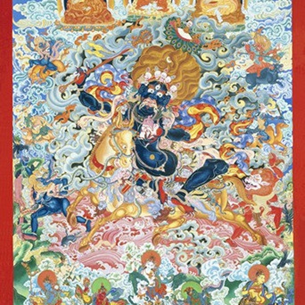 Palden Lhamo / Shri Devi Tibetan Thanka Buddha Protector Fine Art Giclee Print from Original Art by Kayla Komito