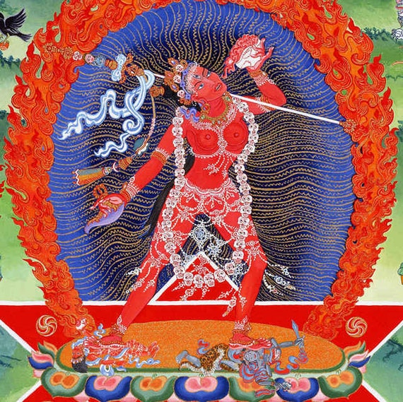 Vajrayogini / Vajradakini Tibetan Thangka. Female Buddha. - Etsy