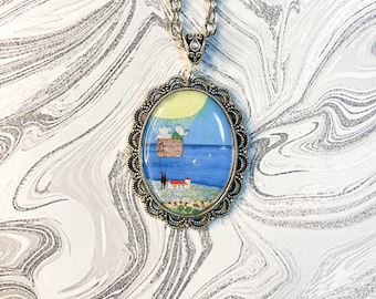 Fly Away With Me Babar Silver Pendant Necklace