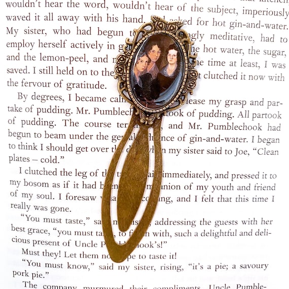 Bronte Sisters Bronze Metal Bookmark