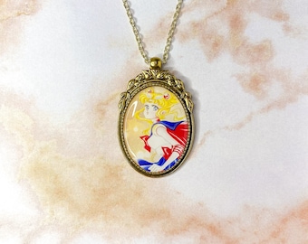 Manga Sailor Moon-ketting gouden hanger