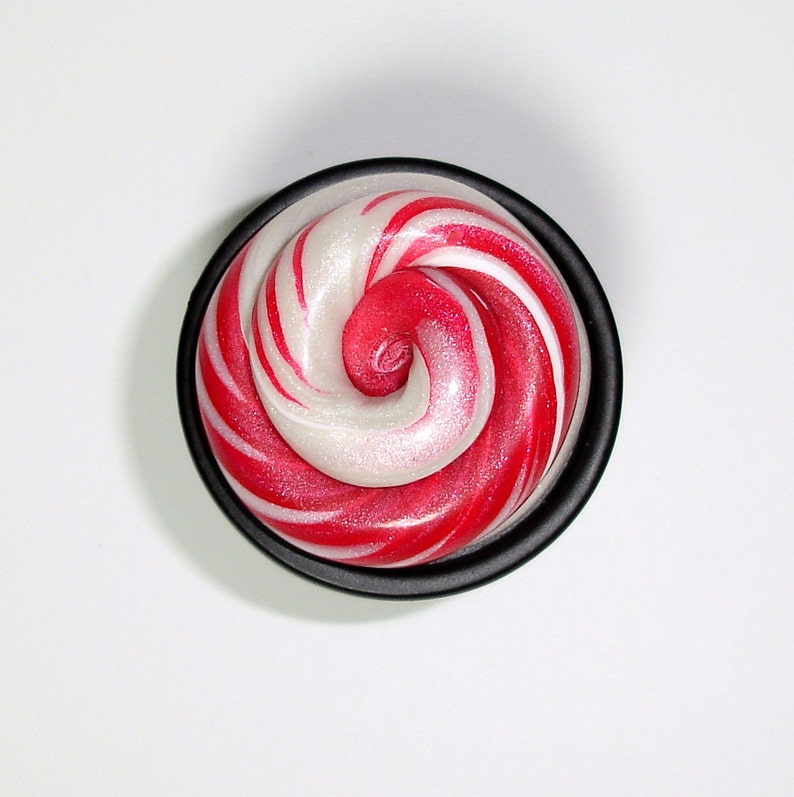 Unique Sparkling Spiral Cabinet Knobs or Drawer Pulls in Red /& White by Outrageous Knobs CCB368