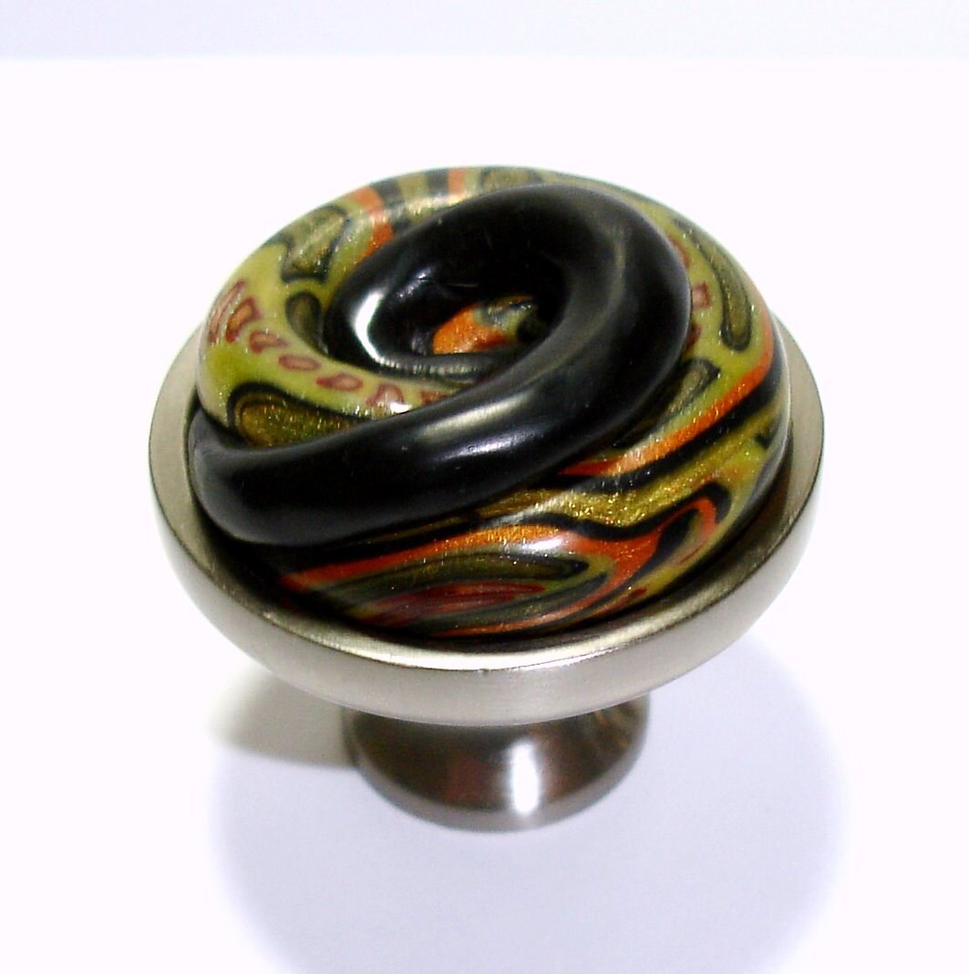 Perilla del cajón gabinete único de una única espiral en | Etsy