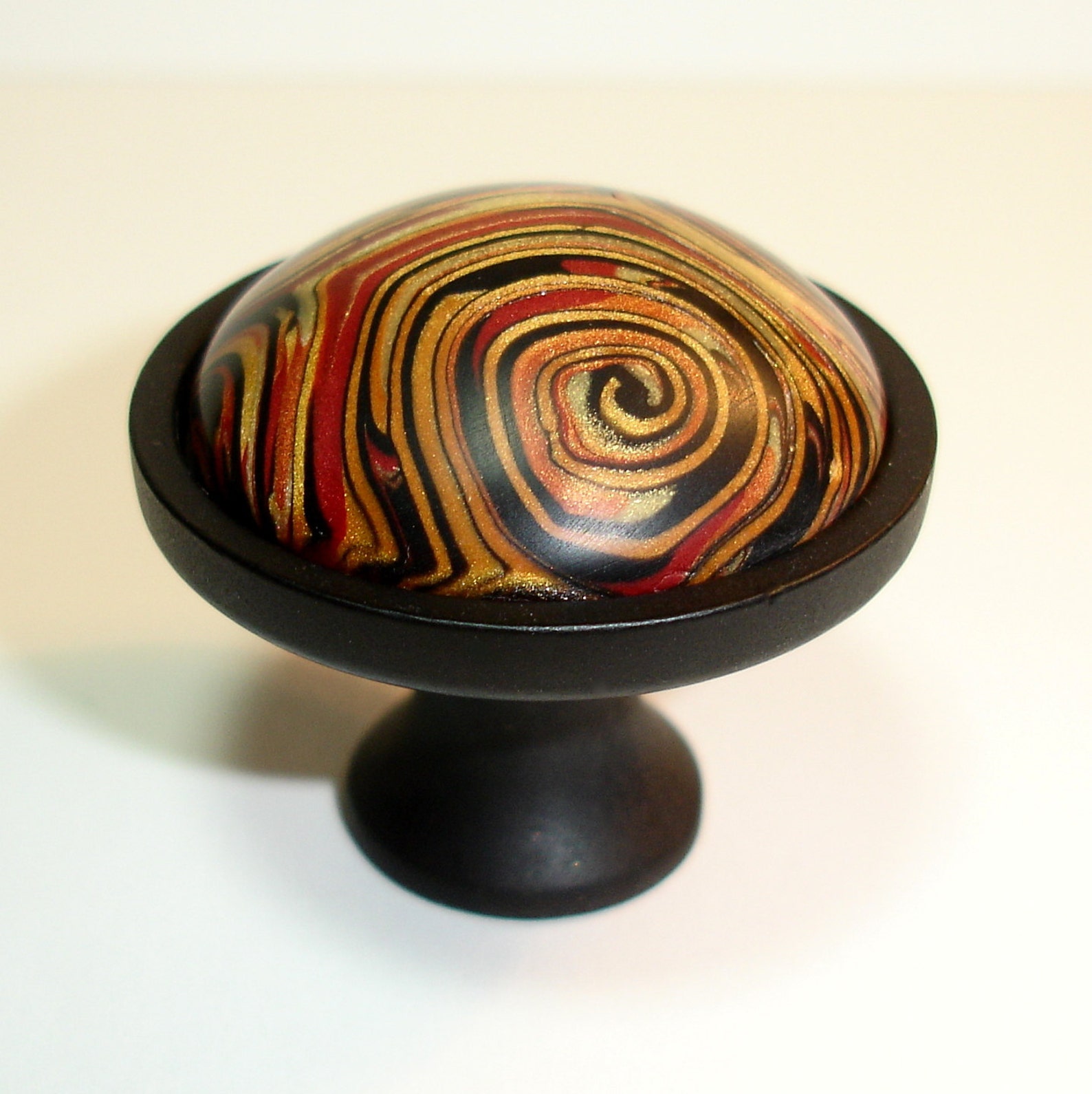 Unique Knobs in Gold Copper Browns and Black by Etsy