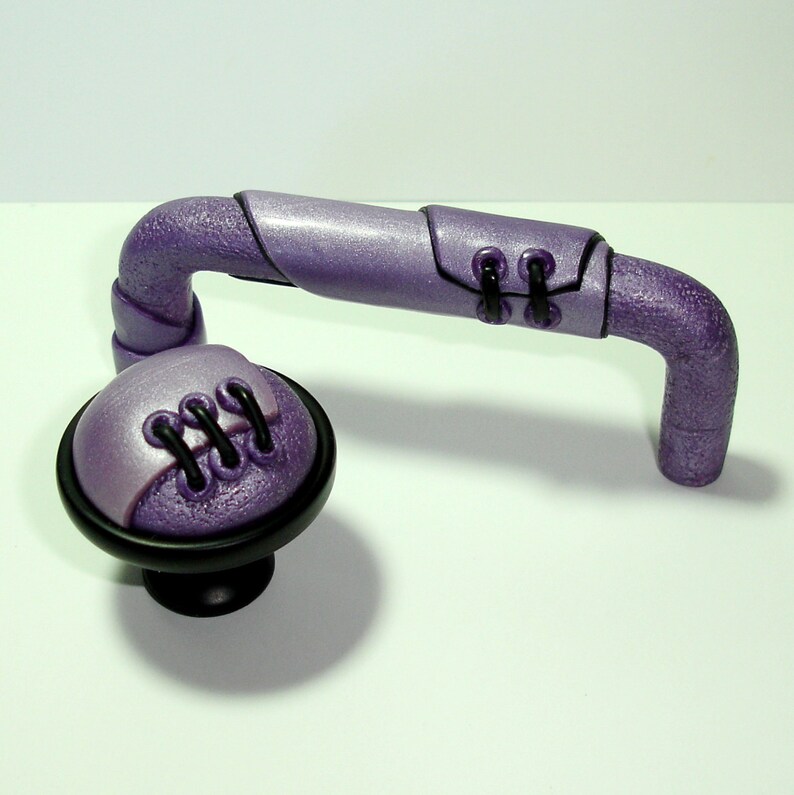 Drawer Pulls in Purple & Black by Outrageous Knobs CCB344 Etsy