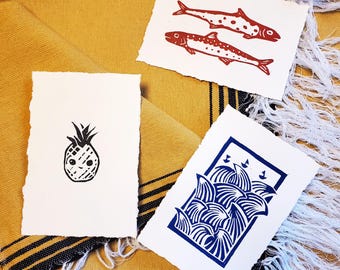 Miniprints - kleine Linoldrucke