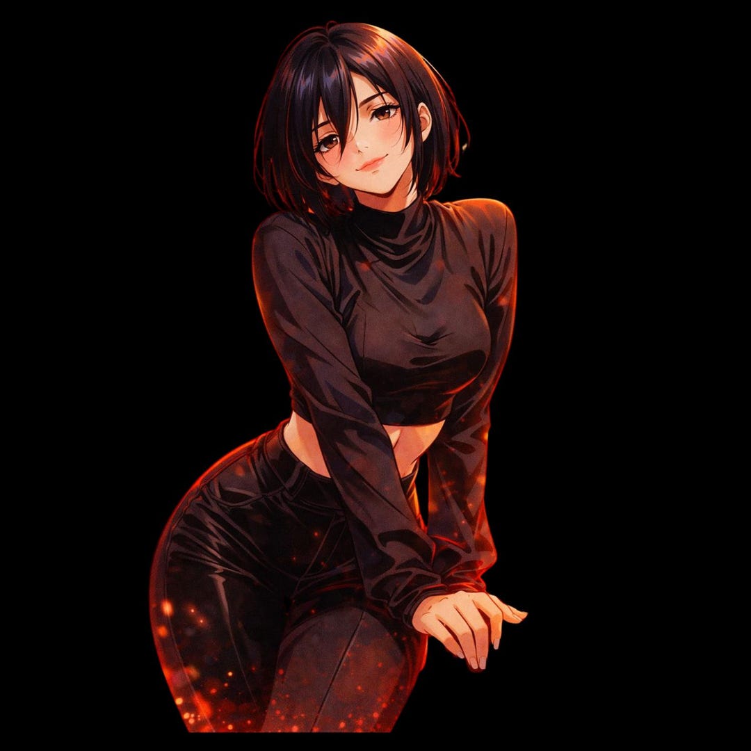 Anime Girl PNG, Waifu Anime Character Graphic, T Shirt Design for DTF ...