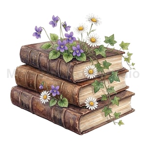 Vintage Cozy Library Reading Nook Clipart PNG for Book Lover Gifts